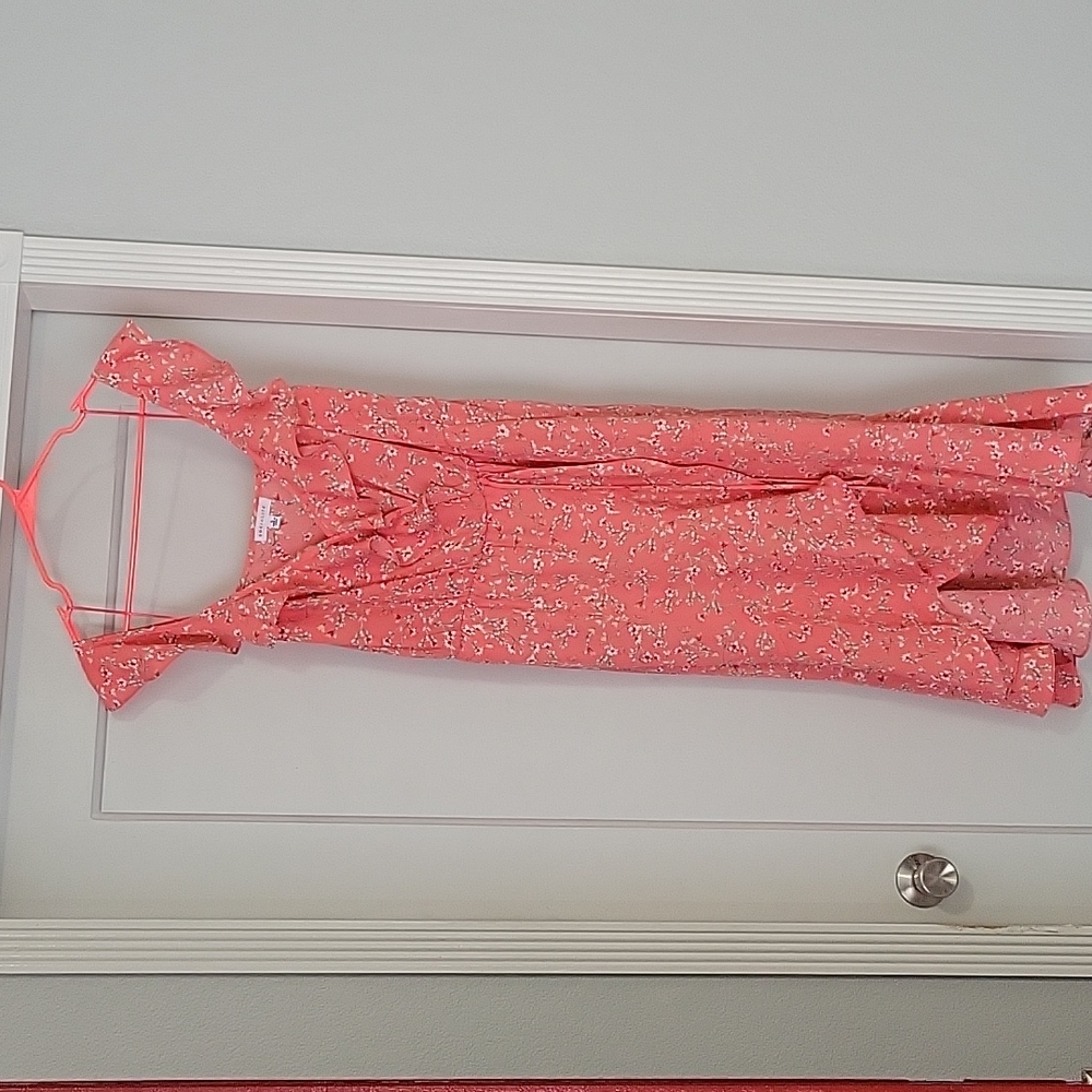NWOT Women's Socialite Wrap Midi Dress - Coral XL